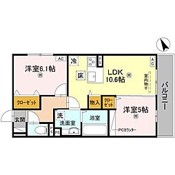 間取図画像 2LDK