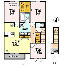 ラ・ルーチェA 3LDKの間取図画像