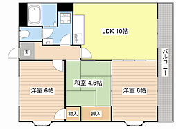 アパートメント178 3LDKの間取図画像