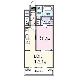 SYS大将軍 1LDKの間取図画像