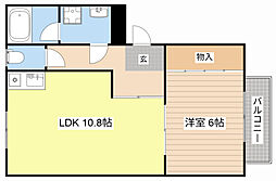 NaSu18 1LDKの間取図画像