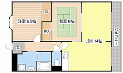 ドミール高野 2LDKの間取図画像