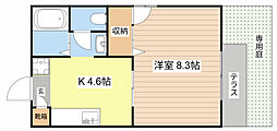 プリムローズ 1DKの間取図画像