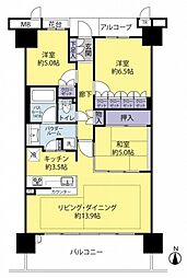 アップルガーデン茨木 3LDKの間取図画像