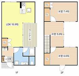 ecru 1階3LDKの間取り