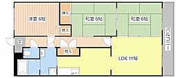 びわこマンション 3LDKの間取図画像