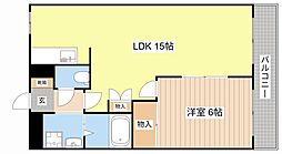 サン・レジデンス 1LDKの間取図画像