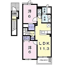 リバーサイドレジデンス 2LDKの間取図画像