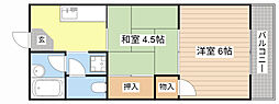 サニーハイツ 2Kの間取図画像