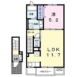 ロジュマンミユキ2 1LDKの間取図画像