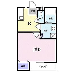 プチシャトーJun 1Kの間取図画像