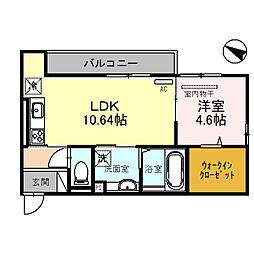ウインズ23 1LDKの間取図画像