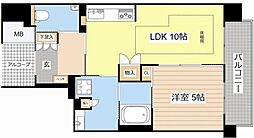 JR東海道・山陽本線 近江八幡駅 徒歩3分の賃貸マンション 11階1LDKの間取り