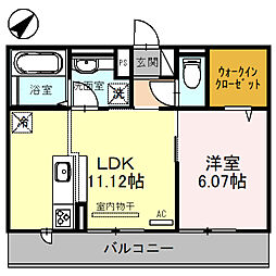FRAN小柿 1LDKの間取図画像