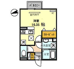 ドリームメゾンHYS ワンルームの間取図画像