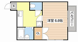 NaSu24 1Kの間取図画像