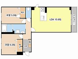 エクセルVI 2LDKの間取図画像