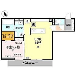 FT.Recolte(エフティーレコルト) 1LDKの間取図画像