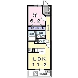ソレイユカヤノ5 1LDKの間取図画像
