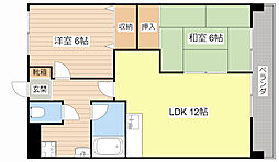 アメニティ貴生川 2LDKの間取図画像