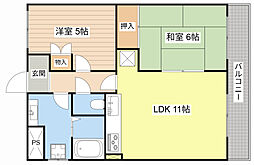 サンロイヤルあどがわ 2LDKの間取図画像
