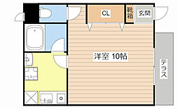 カーペンターハウス5 1Kの間取図画像