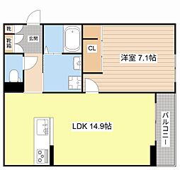 ベル セレーノ みらいエコ対象物件 1LDKの間取図画像
