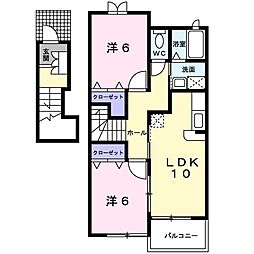 アネックス2 2LDKの間取図画像