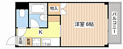 ベルロード福満 1Kの間取図画像