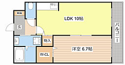 グランデージニシキ 1LDKの間取図画像
