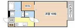 ウエストパレス 1Kの間取図画像
