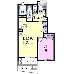 ＳｕｂａｒｕIII番館 1階1LDKの間取り