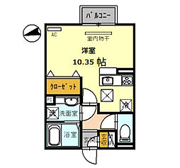 ドリームメゾンHYS ワンルームの間取図画像