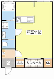 MAISONNature ワンルームの間取図画像