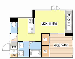 (仮称)オリュゾン 1LDKの間取図画像