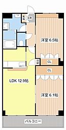 エル・アールK 2LDKの間取図画像