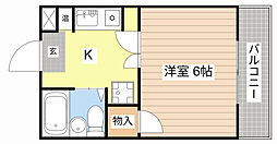 メゾン・ド・ムラジ3 1Kの間取図画像