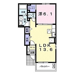 ディオーネ・ジエータ甲賀 1LDKの間取図画像