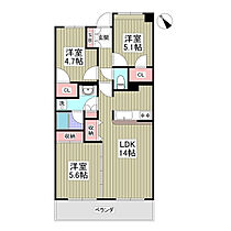 センチュリーつくばみらい平A 1213 ｜ 茨城県つくばみらい市陽光台1丁目（賃貸マンション3LDK・12階・65.60㎡） その2