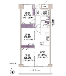 ファミール野江 3LDKの間取図画像