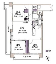 ラフィーネ南茨木 3LDKの間取図画像