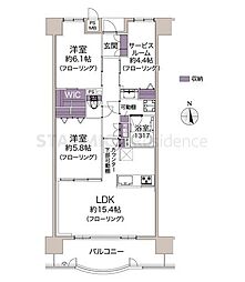 ファミール都島パークサイド 2SLDKの間取図画像