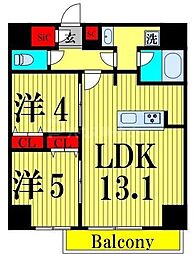 クラリティア西日暮里 2LDKの間取図画像
