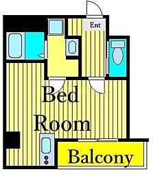 レピュア西尾久レジデンス 3階ワンルームの間取り