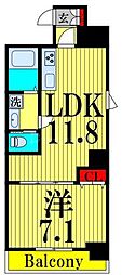 アイルグランデ浅草 1LDKの間取図画像