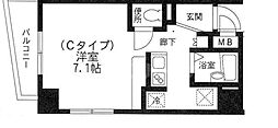 三和第一ビル 10階1Kの間取り