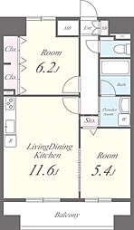 シュトランドコルブ 10階2LDKの間取り