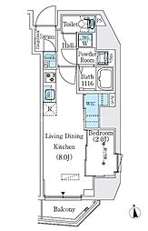 プライムブリス新御徒町 1LDKの間取図画像