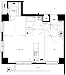 ルーブル東十条 2LDKの間取図画像