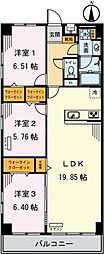 小日向マンション 3LDKの間取図画像